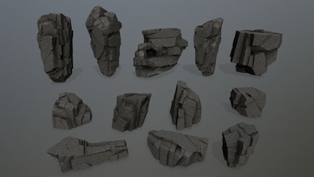 rocks 3D Model .c4d .max .obj .3ds .fbx .stl .blend 