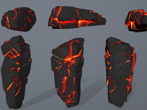 lava rock Modello 3D