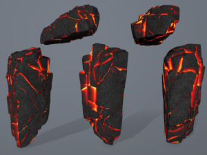 lava rock Modello 3D