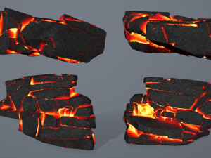 lava rock Modello 3D