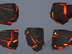 lava rock Modello 3D