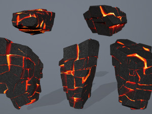 lava rock Modello 3D