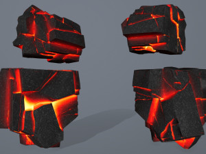 lava rock Modello 3D