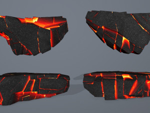 lava rock Modello 3D