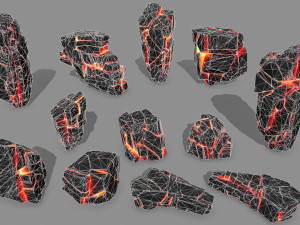 lava rock Modello 3D