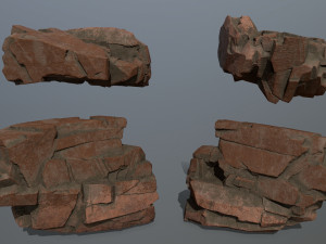 desert rock set Modèle 3D