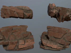desert rock set 3D Model