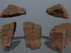 desert rock set Modèle 3D