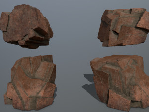 desert rock set Modèle 3D