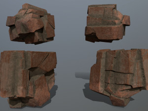 desert rock set Modèle 3D