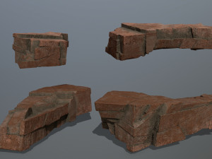 desert rock set Modèle 3D
