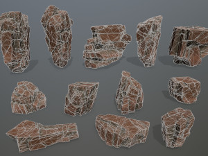 desert rock set Modèle 3D