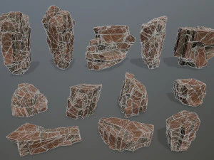 desert rock set 3D Model