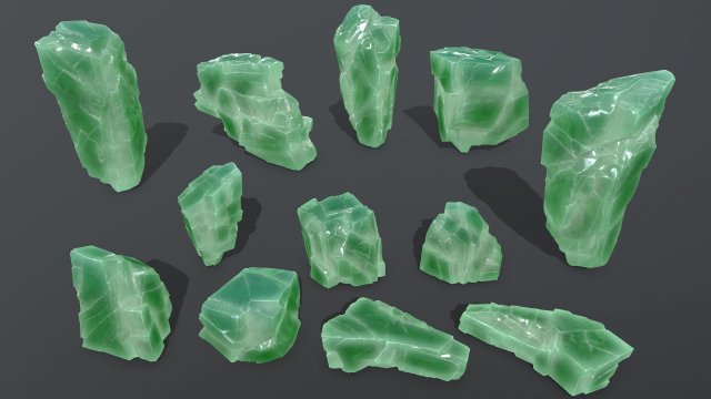 ice rocks Model 3D .c4d .max .obj .3ds .fbx .stl .blend 