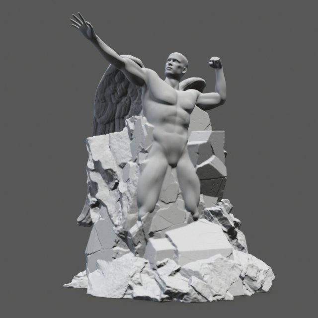 angel statue 3D 打印模型 .c4d .max .obj .3ds .fbx .stl .blend 
