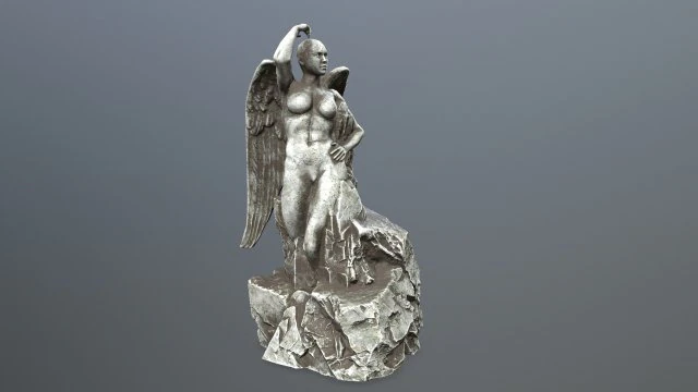 angel statue 3D Model .c4d .max .obj .3ds .fbx .stl .blend 