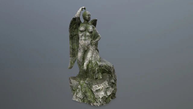 estatua del &aacute;ngel Modelo 3D .c4d .max .obj .3ds .fbx .stl .blend 