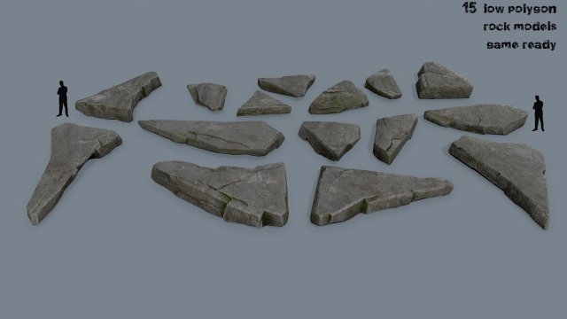 rocks 3D 模型 .c4d .max .obj .3ds .fbx .stl .blend 