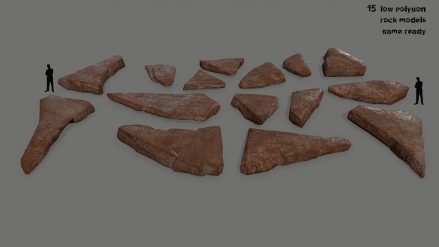 rocks 3D Model .c4d .max .obj .3ds .fbx .stl .blend 