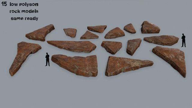 rocks Model 3D .c4d .max .obj .3ds .fbx .stl .blend 