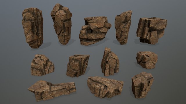 rocks 3D 模型 .c4d .max .obj .3ds .fbx .stl .blend 