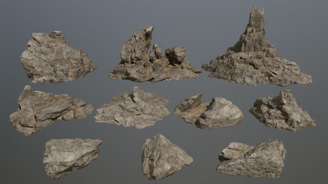 rocks Modelo 3D .c4d .max .obj .3ds .fbx .stl .blend 