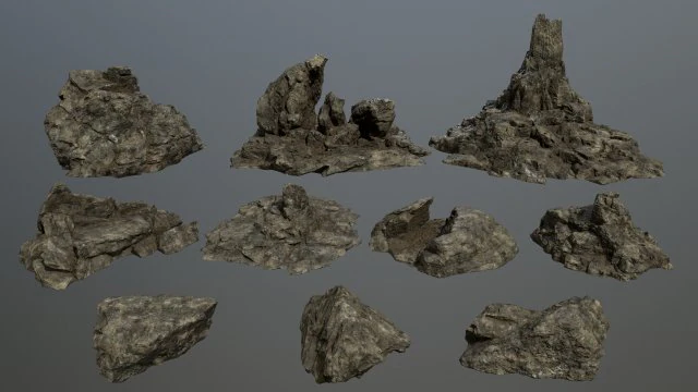 rocks 3D Model .c4d .max .obj .3ds .fbx .stl .blend