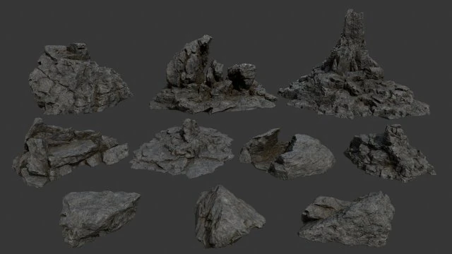 rocks 3D Model .c4d .max .obj .3ds .fbx .stl .blend 