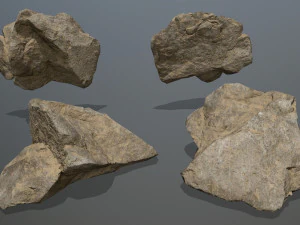 desert rock set 3D Model