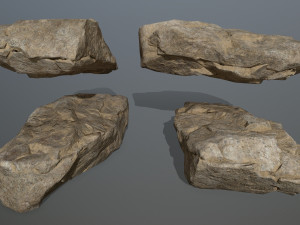 desert rock set Modèle 3D
