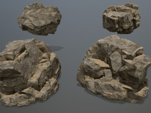 desert rock set Modèle 3D