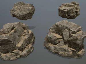 desert rock set 3D Model