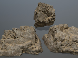 desert rock set Modèle 3D