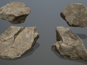 desert rock set Modèle 3D