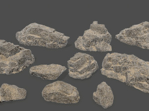 desert rock set Modèle 3D