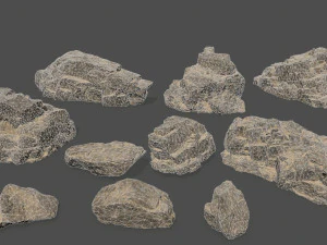 desert rock set 3D Model