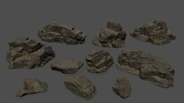 rocce Modello 3D .c4d .max .obj .3ds .fbx .stl .blend 