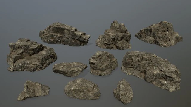 rocks 3D Model .c4d .max .obj .3ds .fbx .stl .blend 
