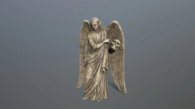 angel statue 3D Model .c4d .max .obj .3ds .fbx .stl .blend 