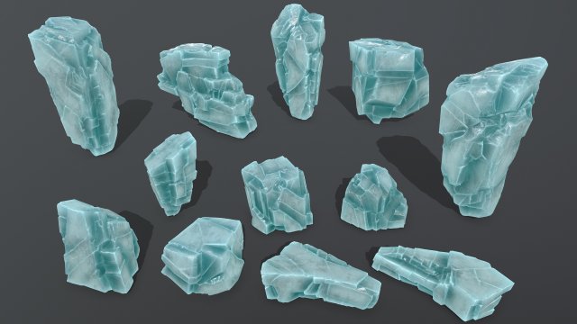 ice rocks Modèle 3D .c4d .max .obj .3ds .fbx .stl .blend