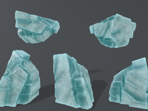 ice rocks Modèle 3D