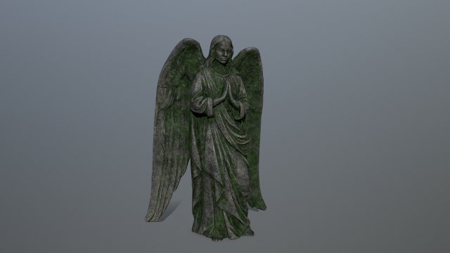 angel statue Modelo 3D .c4d .max .obj .3ds .fbx .stl .blend 
