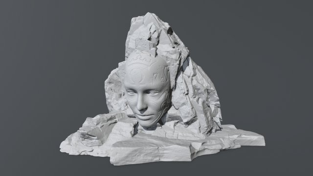 mountainfacestl Modelo de Impressão 3D .c4d .max .obj .3ds .fbx .stl .blend 