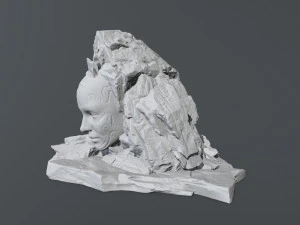 face da montanha Modelo de Impressão 3D