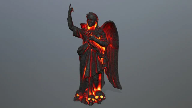 lava statue 3D Model .c4d .max .obj .3ds .fbx .stl .blend 