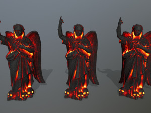 lava statue 3D मॉडल