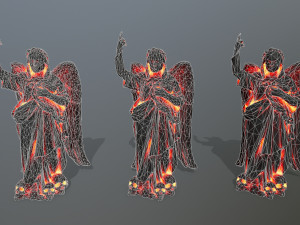 lava statue 3D मॉडल