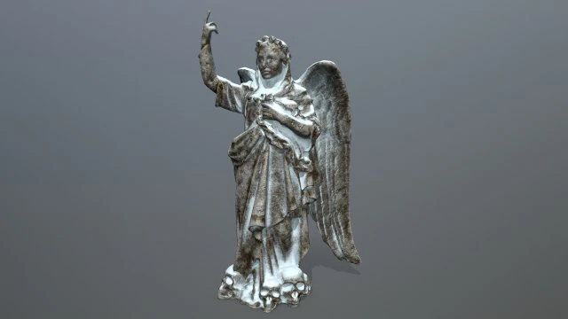 angel statue 3D Model .c4d .max .obj .3ds .fbx .stl .blend 