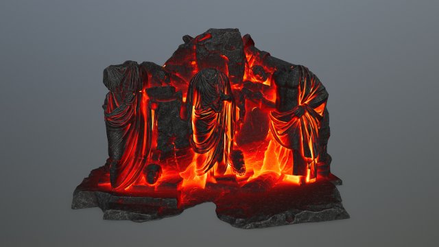 lava statue 3D Model .c4d .max .obj .3ds .fbx .stl .blend