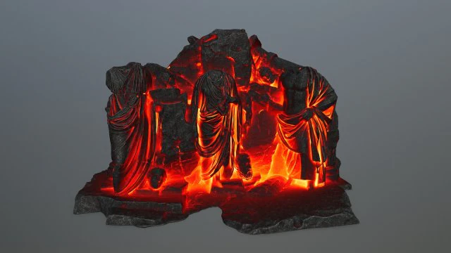lava statue 3D Model .c4d .max .obj .3ds .fbx .stl .blend 